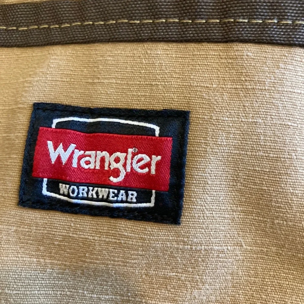 Wrangler Workwear Pants Mens‎ 38x34 (Fit 38x32) Tan Ripstop Cargo Double Knee